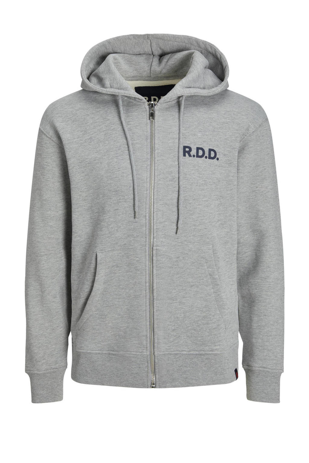 R.D.D. ROYAL DENIM DIVISION sweatvest RDDBILL met logo light grey melange