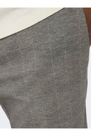 thumbnail: ONLY & SONS viscose slim fit geruite chino - grijs