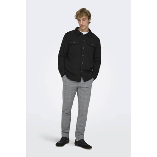ONLY & SONS geruite slim fit pantalon ONSMARK limestone afbeelding