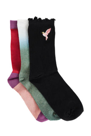 sokken met print - set van 3 multi