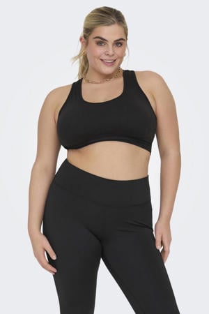 Plus Size level 2 sportbh ONPDAISY zwart
