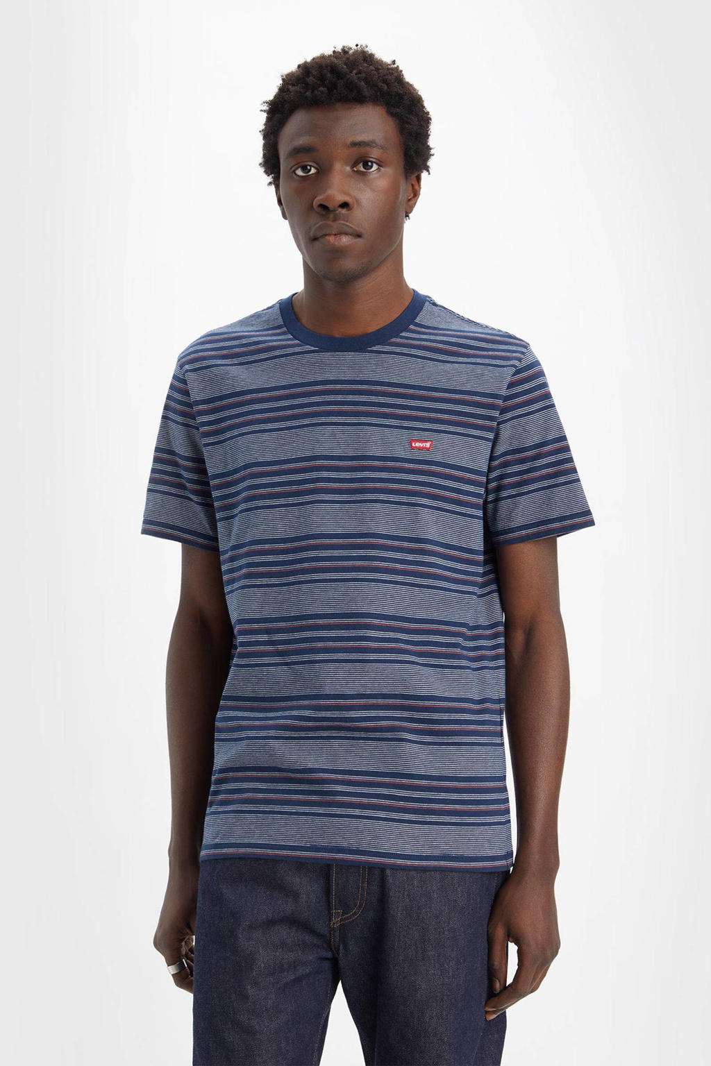 Levi's gestreept T-shirt original housemark callum stripe dress blues