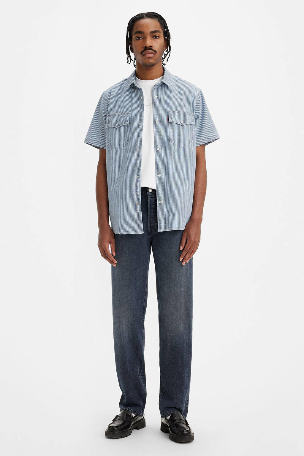 Levi's 501 straight leg jeans blue black