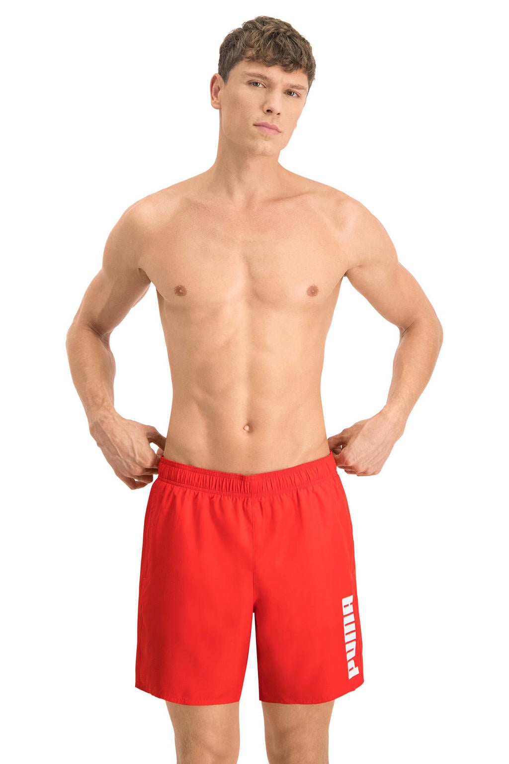 Puma zwemshort met logo rood