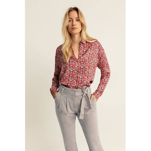 Expresso blouse met all over print red