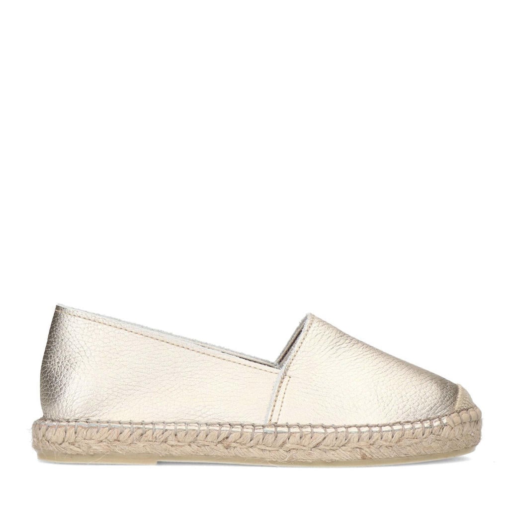 Gouden dames Manfield leren espadrilles