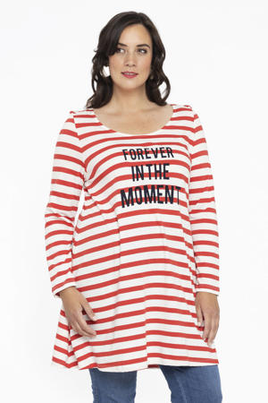 gestreepte tuniek rood/wit