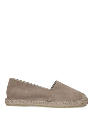 suède espadrilles taupe