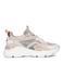 Manfield chunky leren sneakers beige