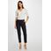 Morgan cropped slim fit broek donkerblauw