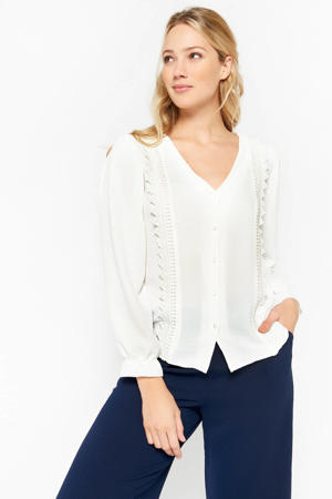 blouse met borduursels wit