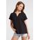 Anytime dubbeldoek blouse zwart