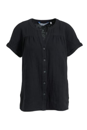 dubbeldoek blouse zwart