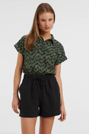 dubbeldoek korte broek zwart