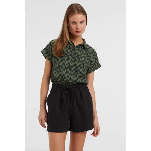 anytime dubbeldoek korte broek zwart afbeelding