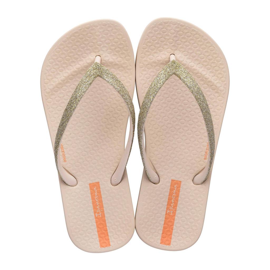 Beige meisjes Ipanema Anatomic Lolita Kids teenslippers van duurzaam gerecycled materiaal