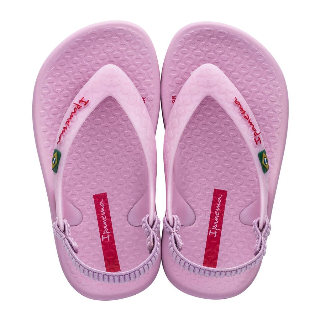 Lilakleurige meisjes Ipanema Anatomic Soft Baby teenslippers met hielbandje van 100% flexpand