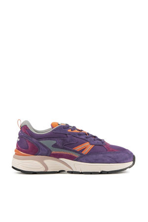 Nirvada   suède sneakers paars/oranje