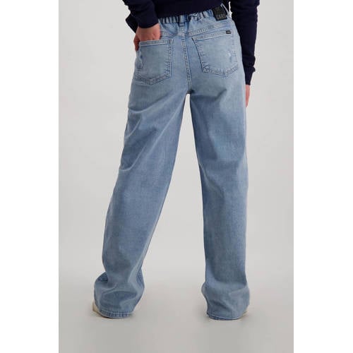 Cars wide leg jeans bleached damag afbeelding
