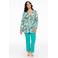 YOEK top van travelstof met all over print multi