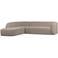 WOOOD Sloping Hoekbank Links - Chenille  - Naturel - 77x274x225