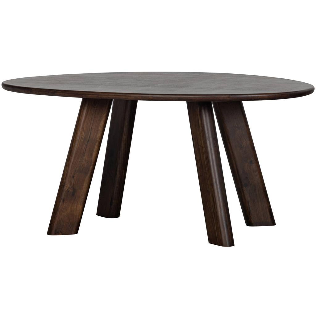 WOOOD Roundly Eetkamertafel - Mangohout - Walnoot - 76x160x110