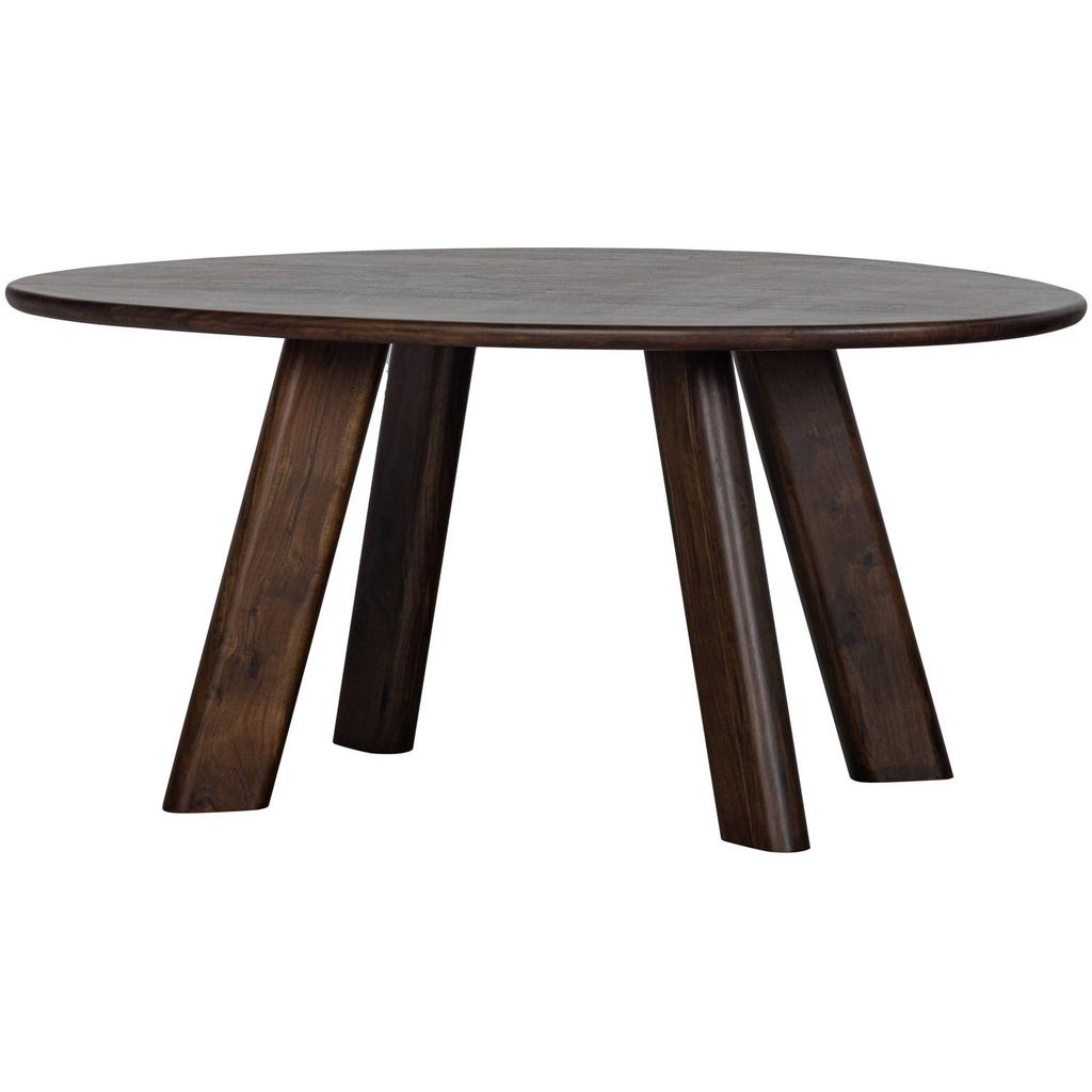 WOOOD WOOOD Roundly Eetkamertafel - Mangohout - Walnoot - 76x160x110