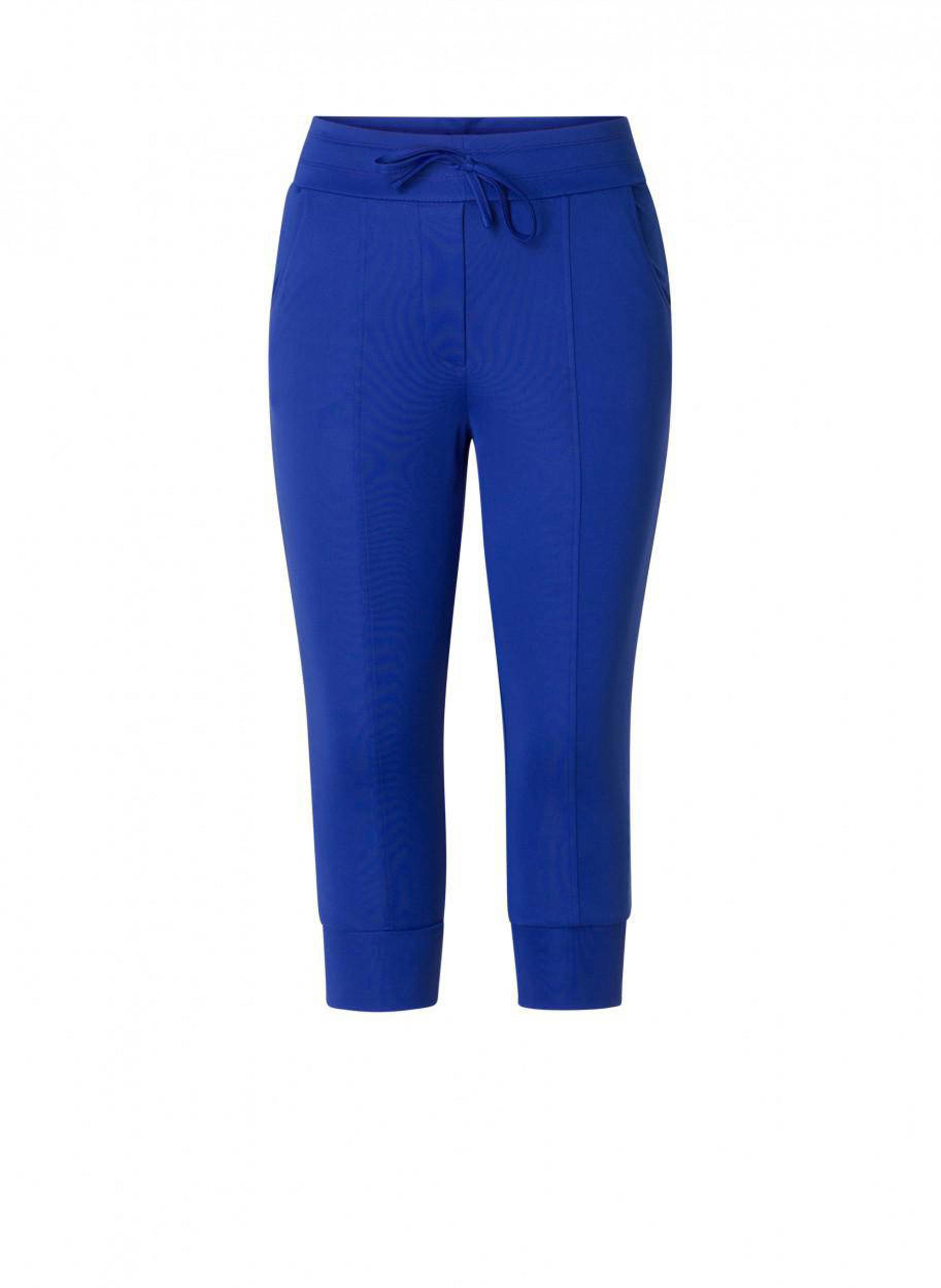 Ivy Beau slim fit capribroek van travelstof cobalt