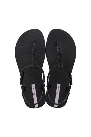 glitter sandalen zwart