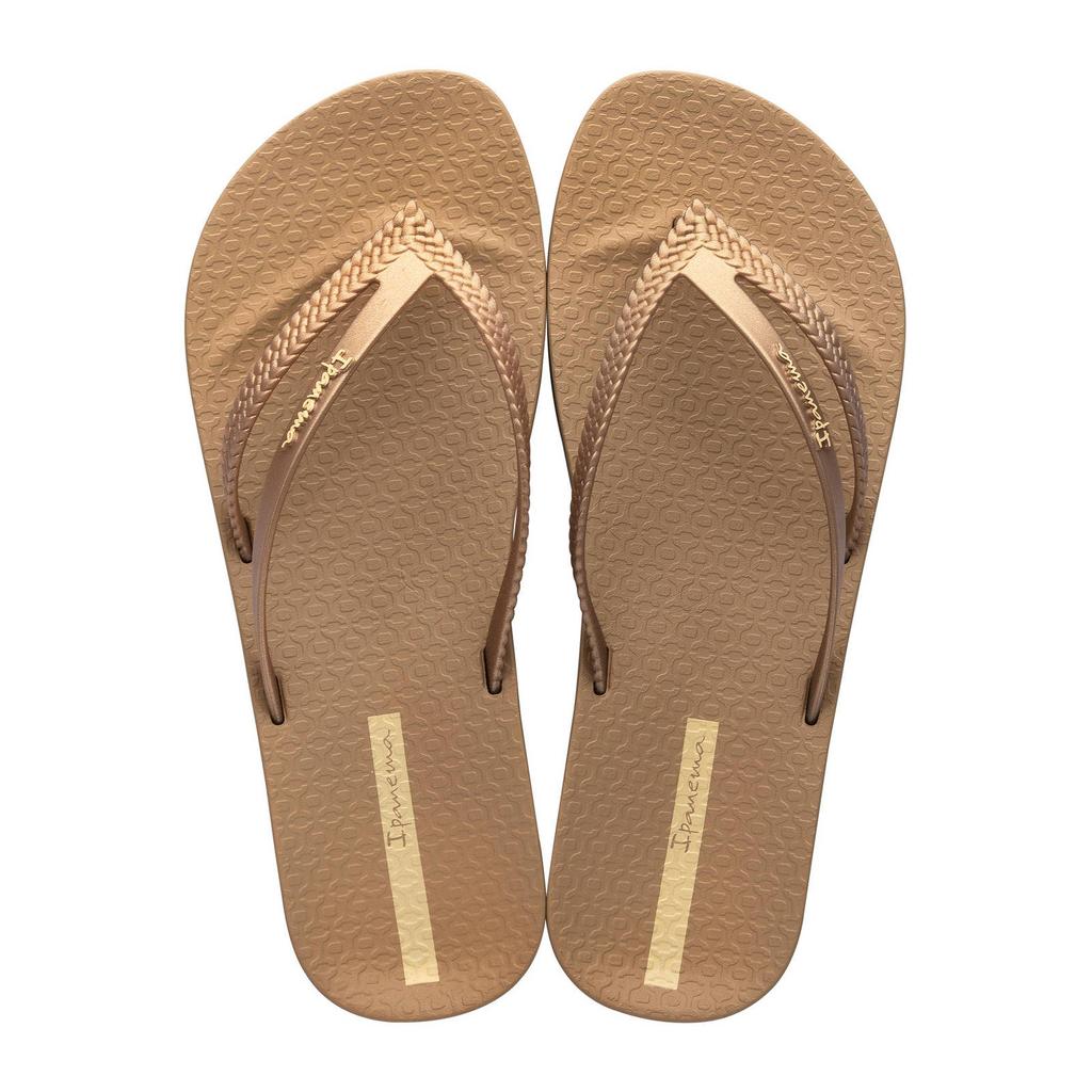 Beige dames Ipanema Bossa Anatomic Soft teenslippers van rubber