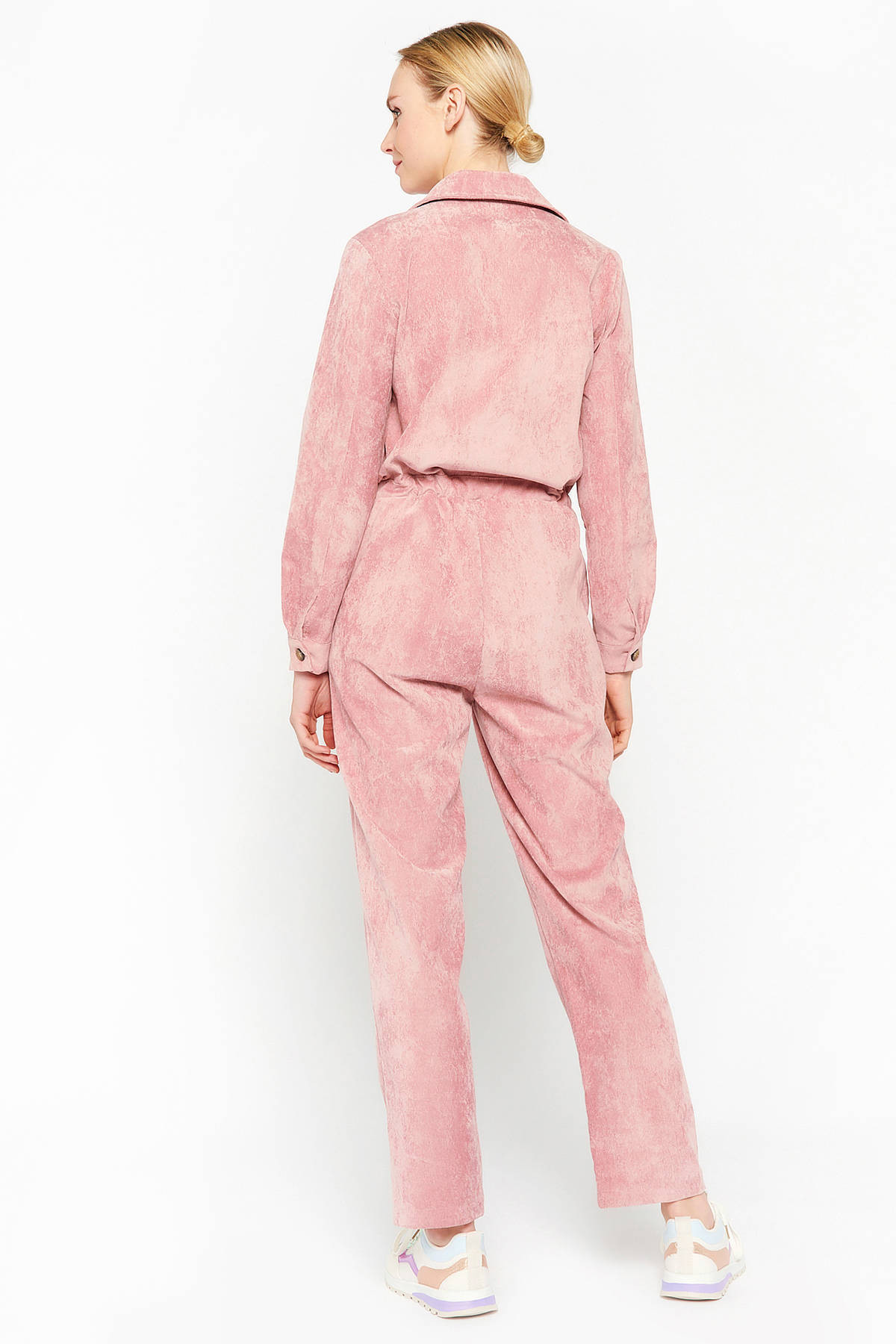 roze corduroy jumpsuit