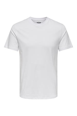 regular fit T-shirt ONSMAX van katoen wit
