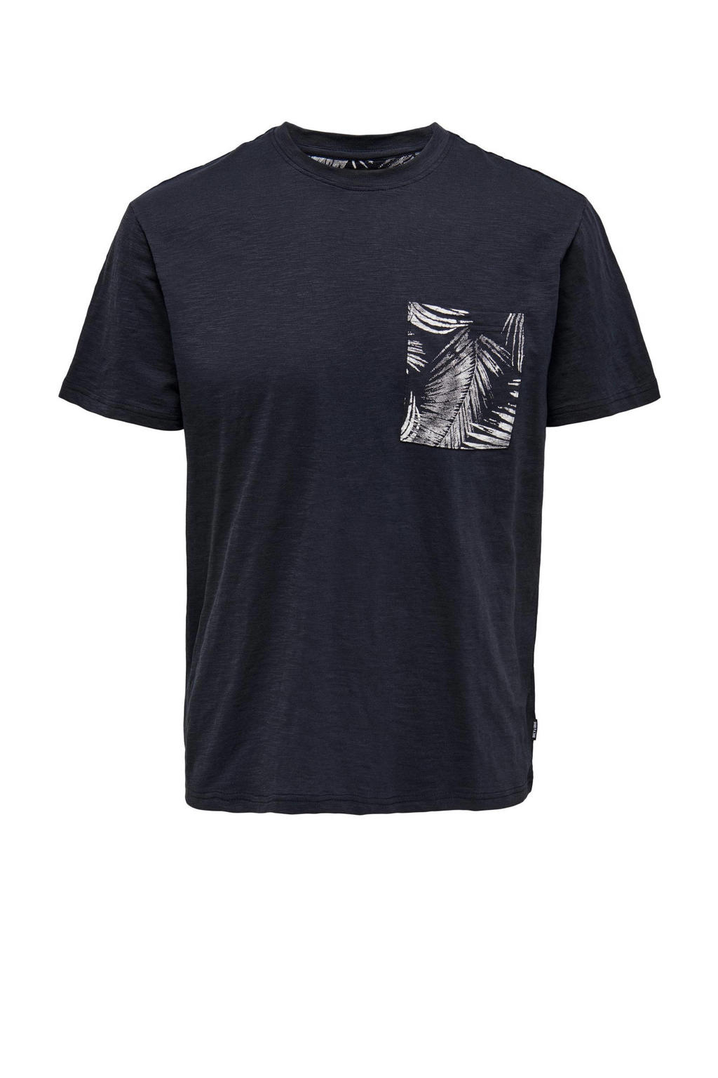 ONLY & SONS regular fit Tshirt ONSPERRY met printopdruk donkerblauw wehkamp