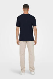 thumbnail: ONLY & SONS regular fit T-shirt ONSMAX van katoen donkerblauw
