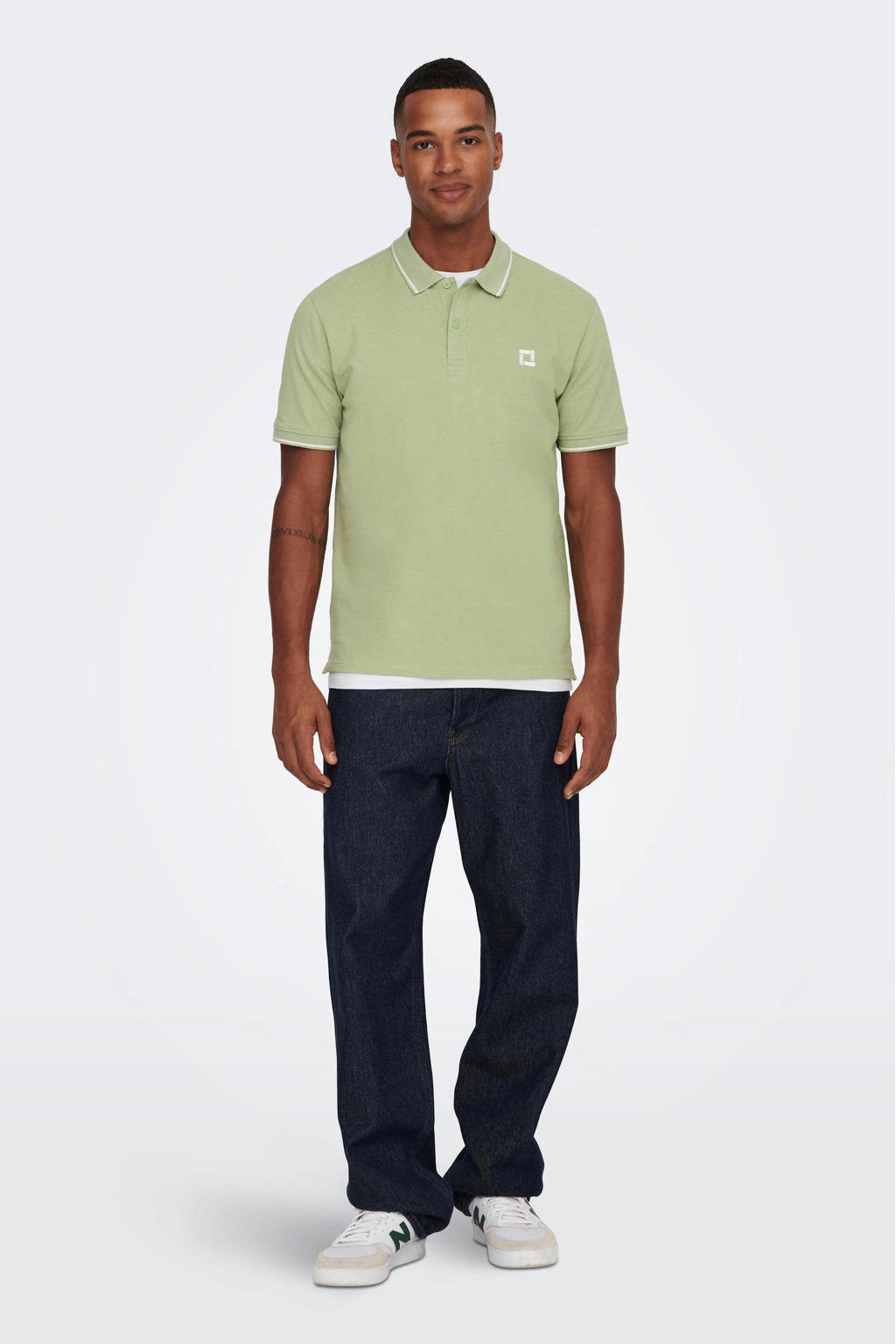 ONLY & SONS slim fit polo ONSFLETCHER swamp