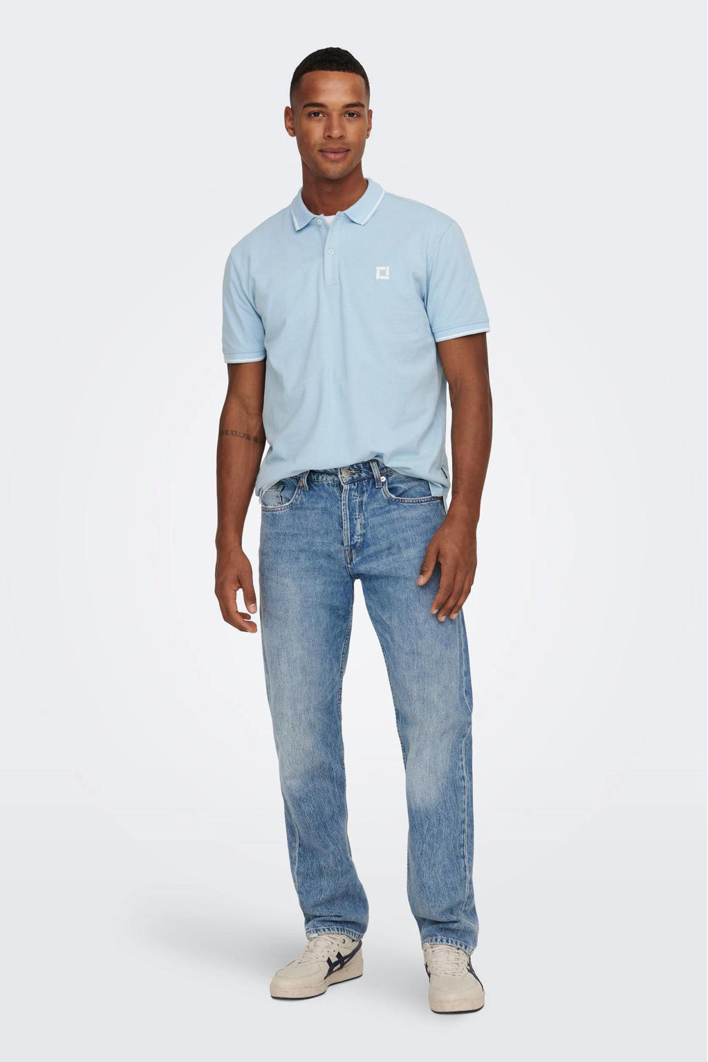 ONLY & SONS slim fit polo ONSFLETCHER corydalis blue