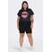 ONLY CARMAKOMA skinny denim short CARTHUNDER zwart