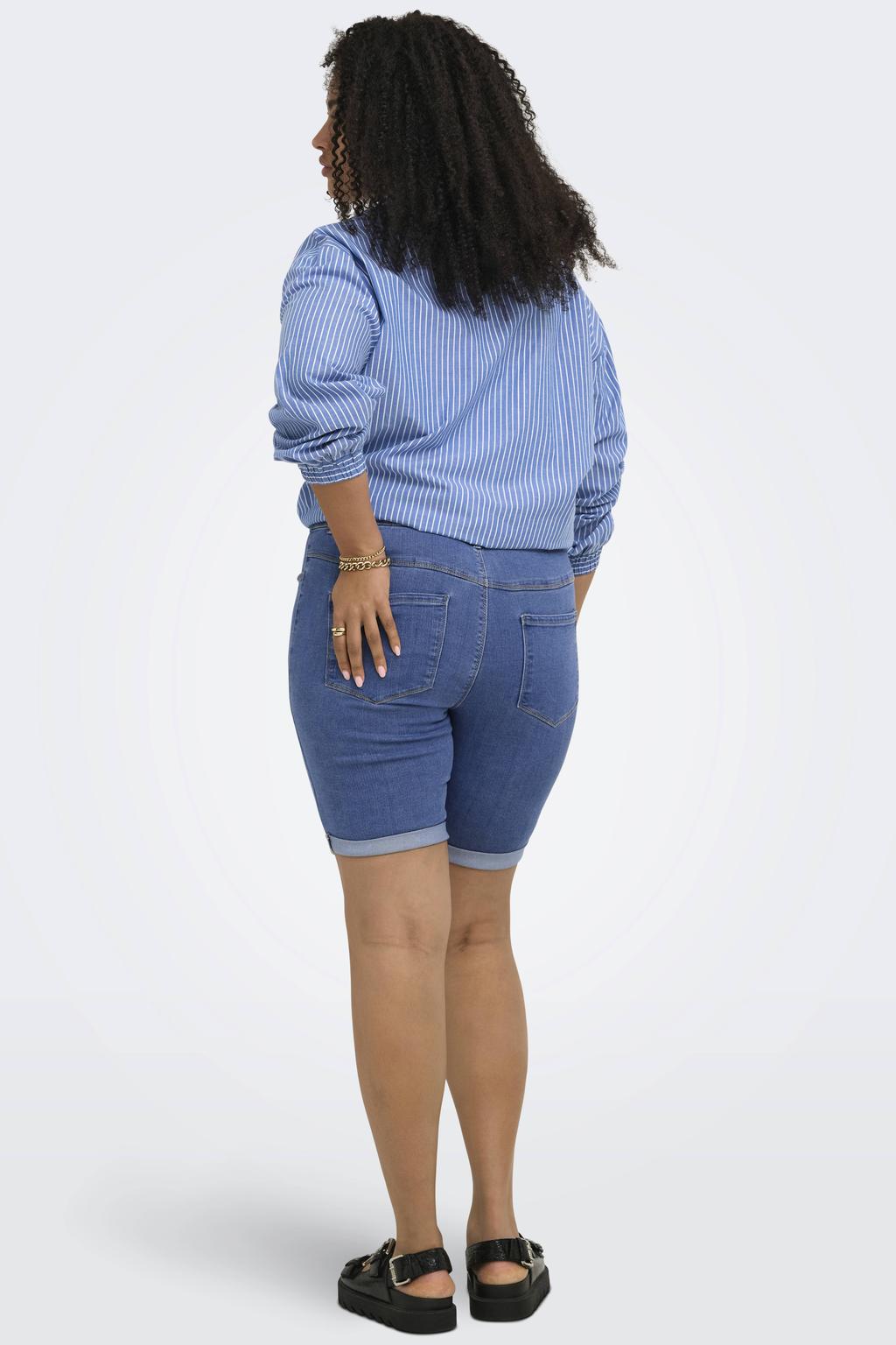 ONLY CARMAKOMA skinny denim short CARTHUNDER medium blue