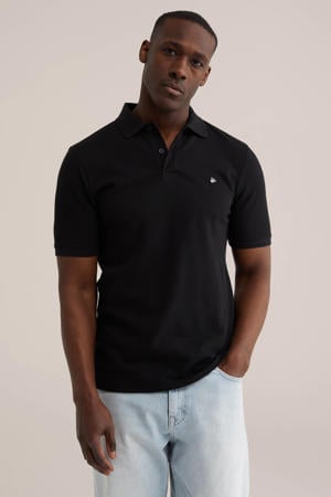 slim fit polo black uni