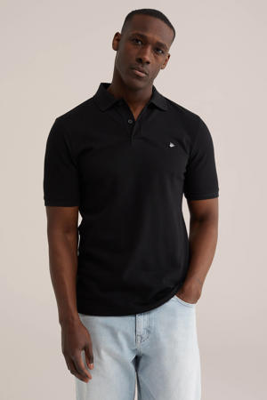 slim fit polo black uni