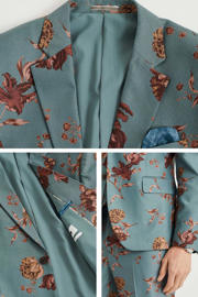 thumbnail: WE Fashion slim fit colbert met all over print waterfall