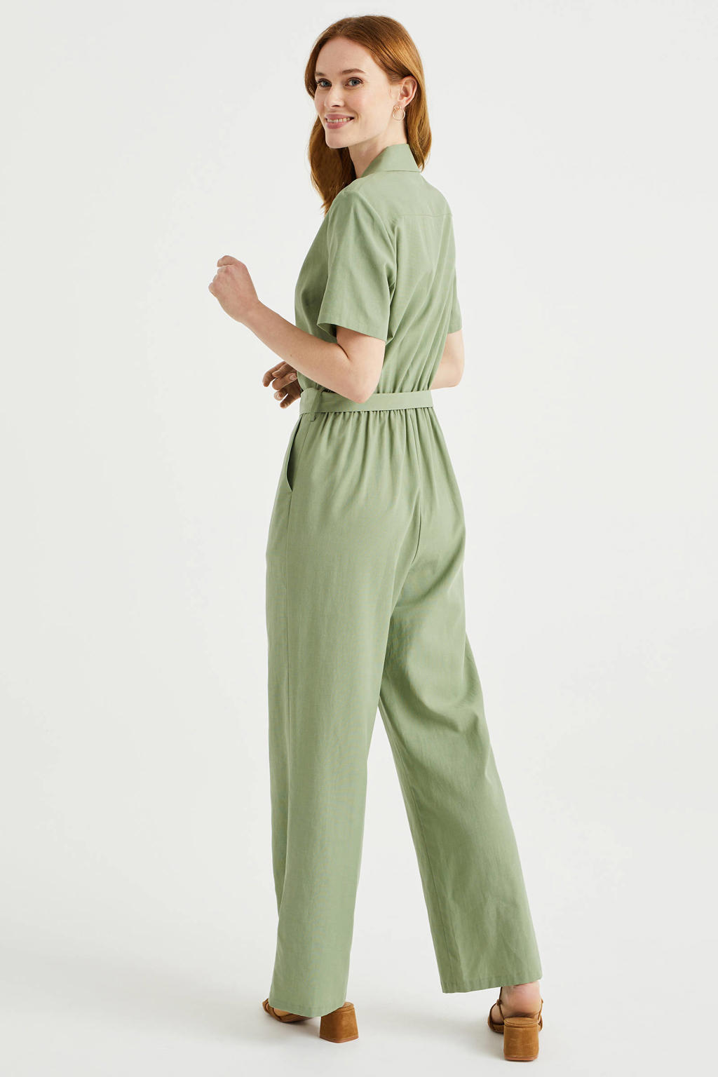 WE Fashion jumpsuit kaki kopen? in huis wehkamp