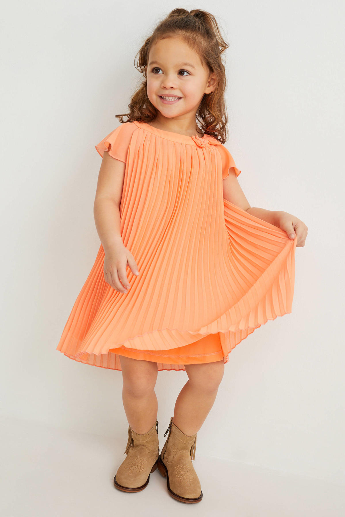 A-lijn jurk oranje | wehkamp