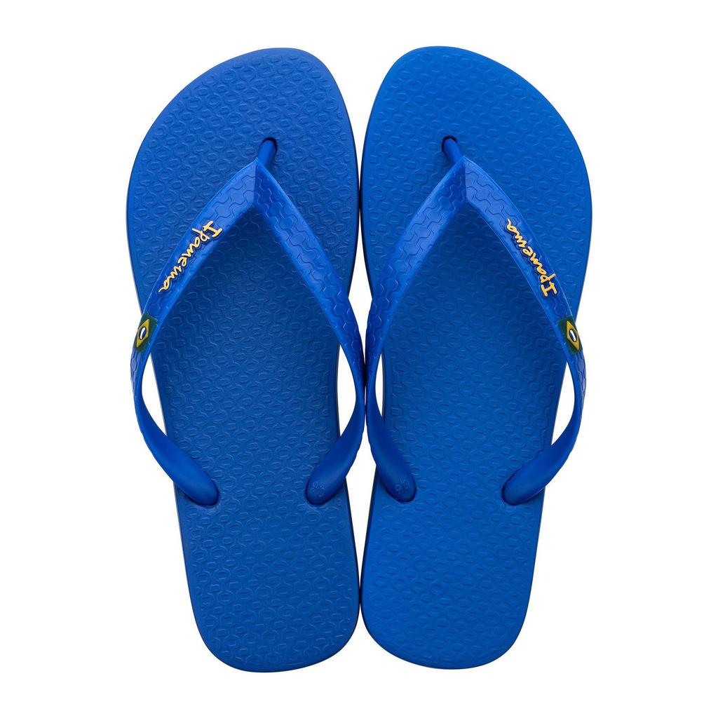 Kobaltblauwe heren Ipanema Classic Brasil teenslippers van rubber