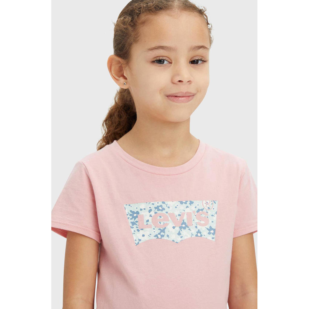 T-shirt rosa per bambina con logo Levi's Kids T-shirt rosa per bambina con logo Levi's Kids