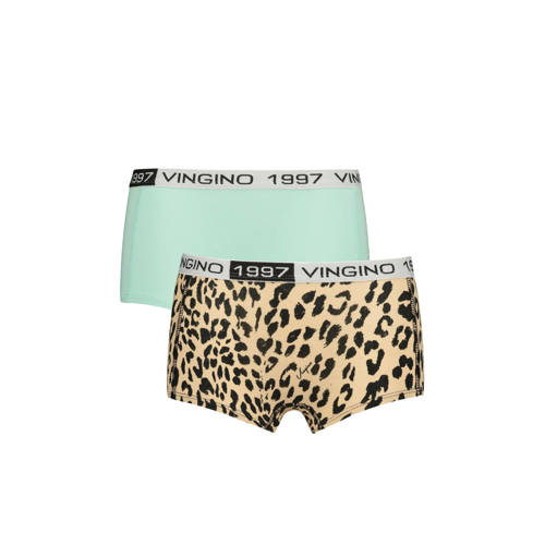 Vingino shorts - set van 2 mintgroen/bruin
