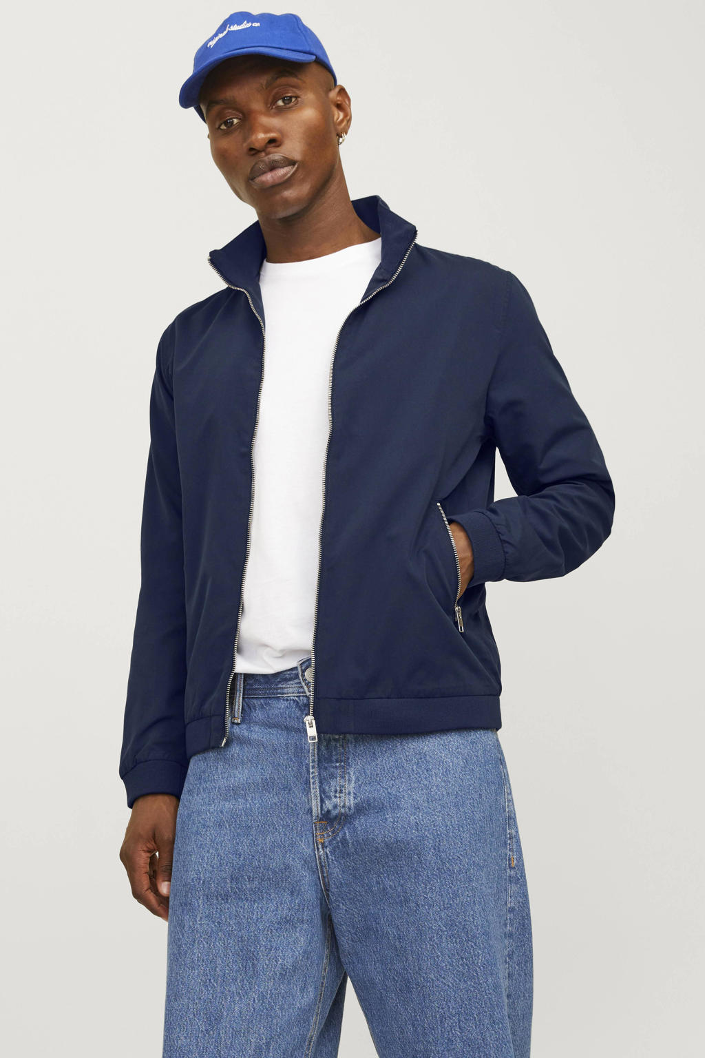 JACK & JONES Jjerush Blocking Hood Bomber Sn Jr 12200453 Jas, Grijs, Blauw, 176 : JACK & JONES Junior JACK & JONES Jjerush Blocking Hood Bomber Sn Jr 12200453 Jas, Grijs, Blauw, 176 : JACK & JONES Junior