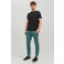 JACK & JONES PANTS STUDIO gemêleerde slim fit joggingbroek JPSTWILL deep teal