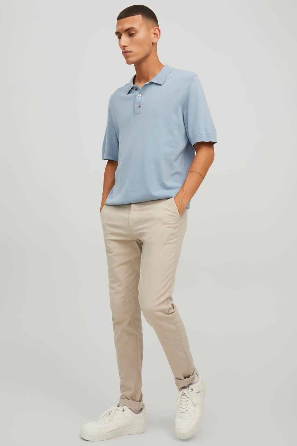 JACK & JONES PANTS STUDIO slim chino beige