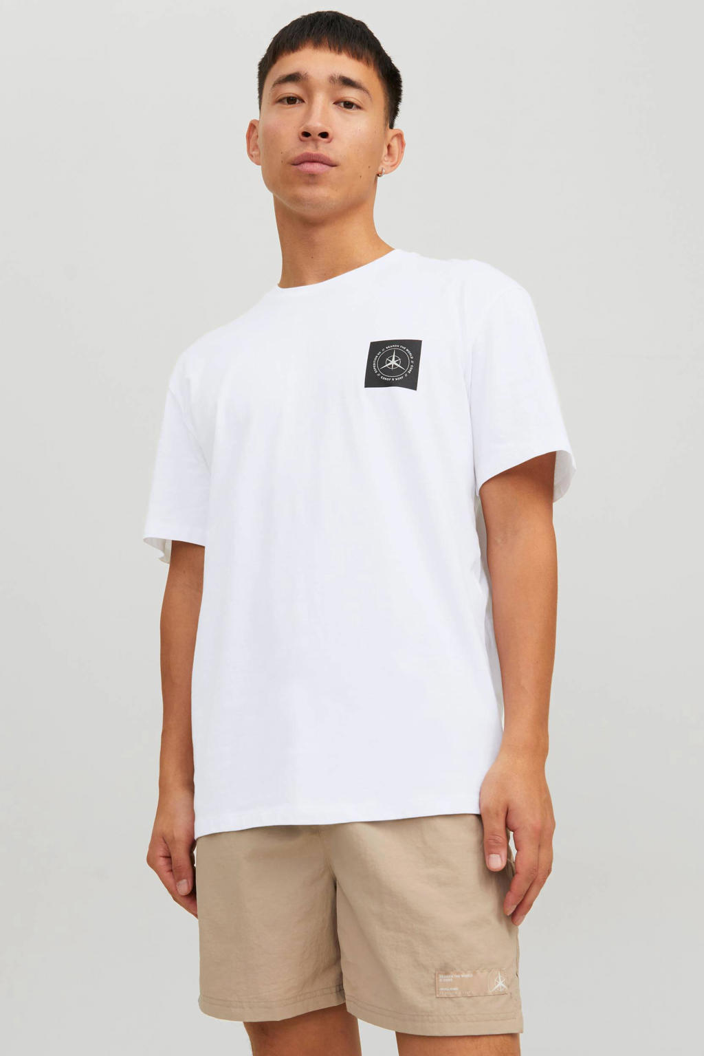 JACK & JONES CORE Tshirt JCOFILO met backprint wit wehkamp